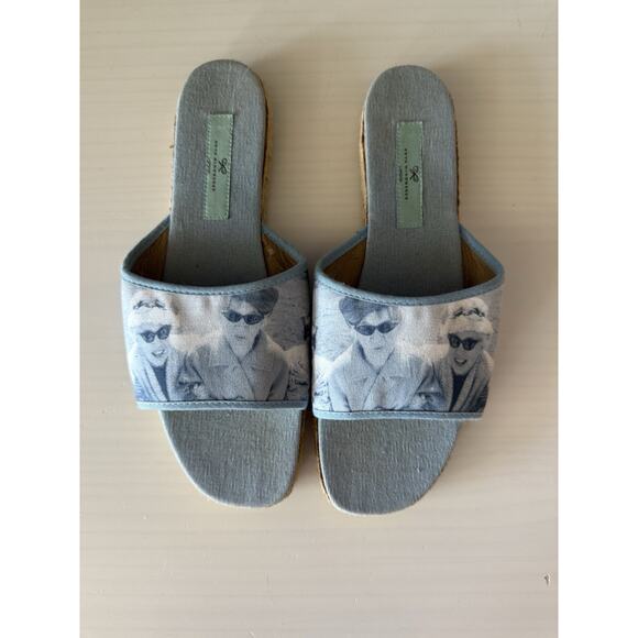 Anya Hindmarch ‐ Blue Laugh Ladies Sandal SIZE 39 RARE Worn Once - Picture 1 of 2